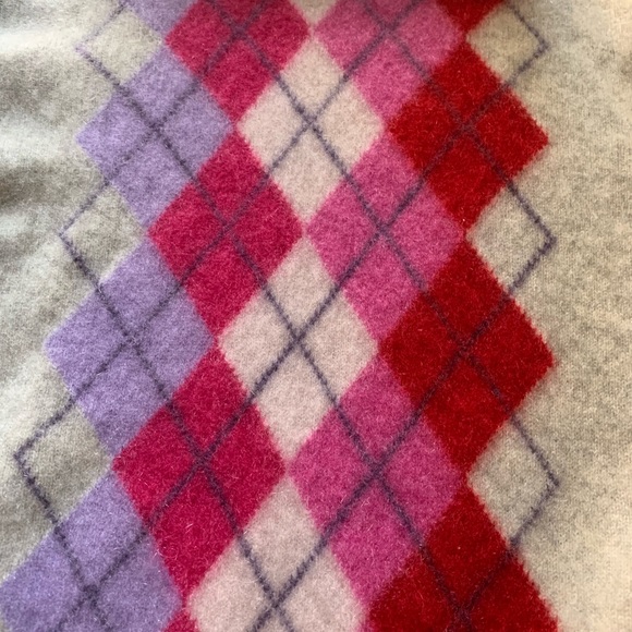 ⚡️ Express 100% Cashmere EUC Argyle Turtle Neck - Picture 3 of 3